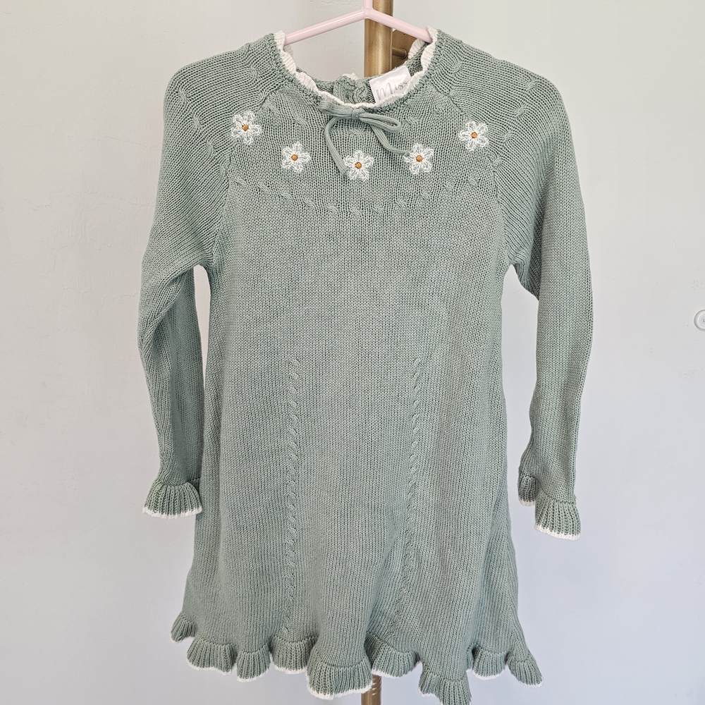 Girls Miss mint green floral dress 4T